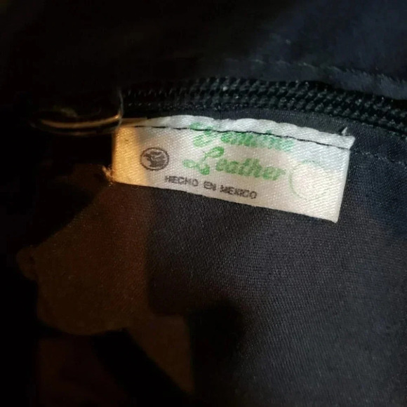 Vintage Blue leather small crossbody‎ - Picture 4 of 7